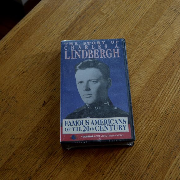 Set of 2 Mint Condition New Unopened Charles Lindbergh 1990s VHS Tapes - Picture 3 of 4